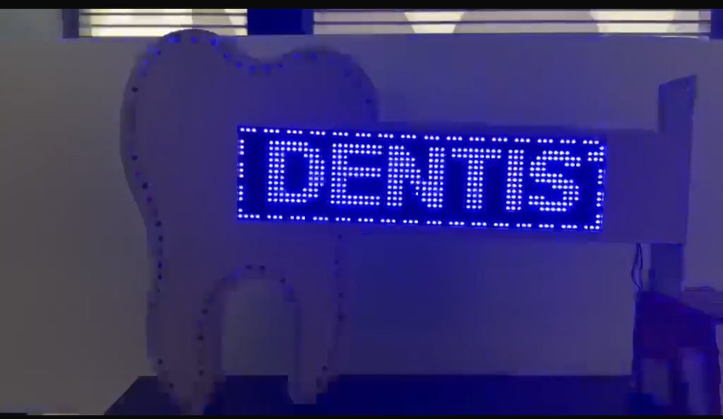 Enseigne LED Dent Personnalisable — Cabinet Dentaire