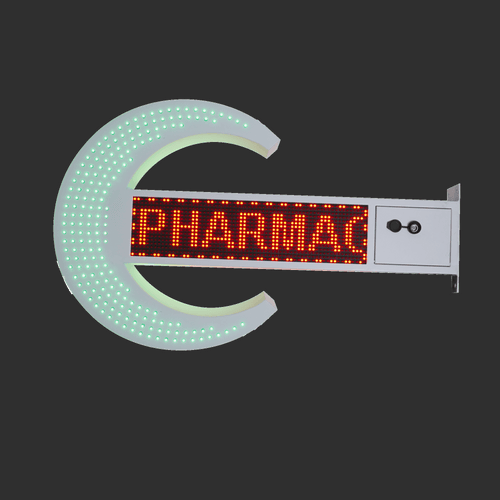Croissant Pharmacie LED Personnalisable - AZNEW