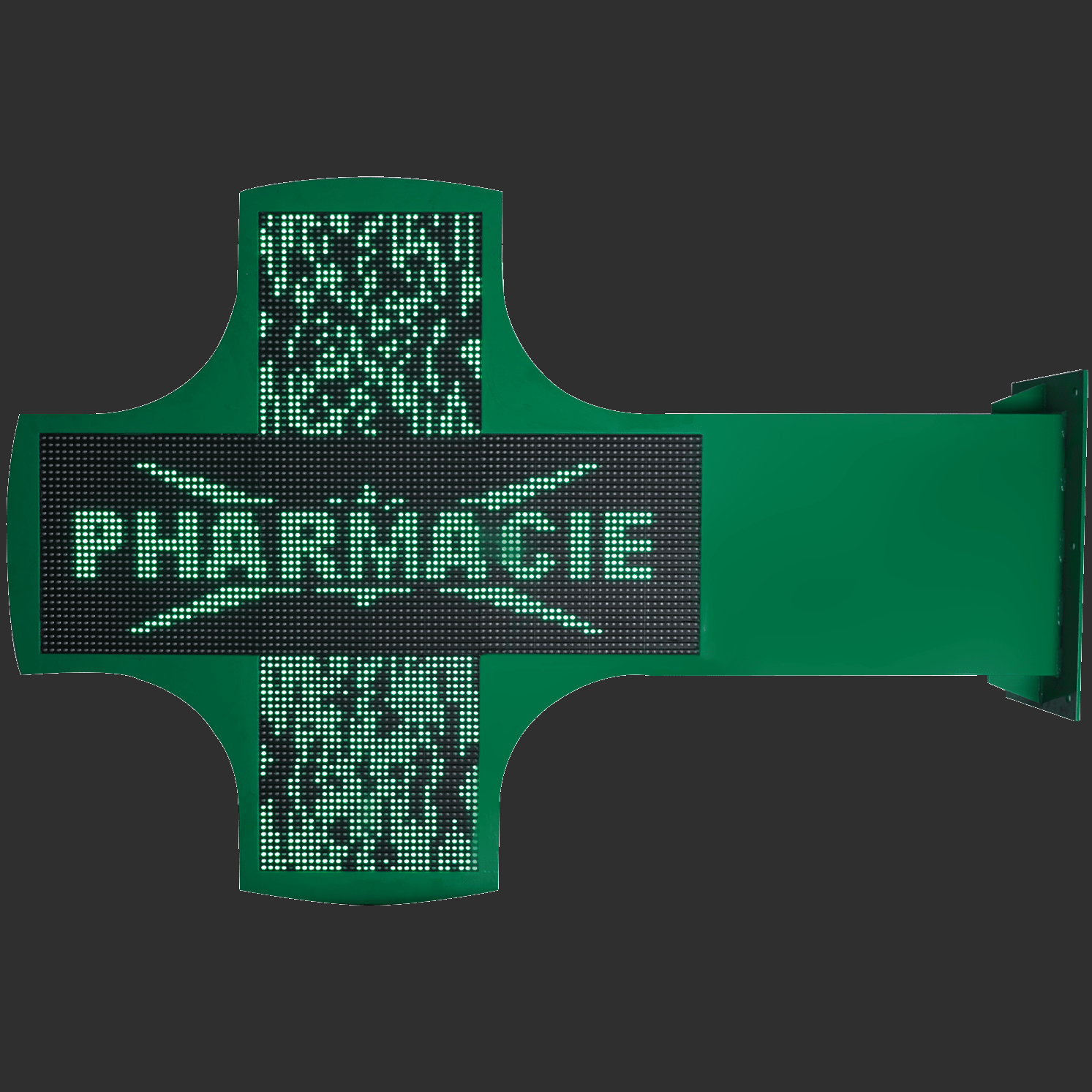 Croix Pharmacie LED personnalisable, allumée de nuit sur pharmacie de garde - AZNEW